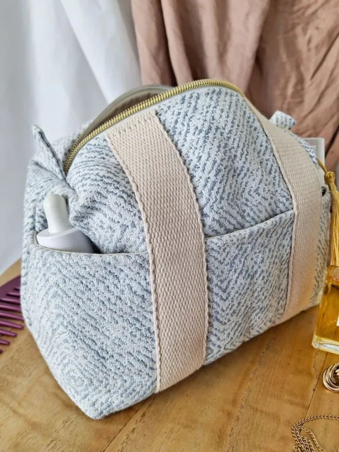 TROUSSE DE TOILETTE PANIER - Toile Matelassée à Motifs – Image 2